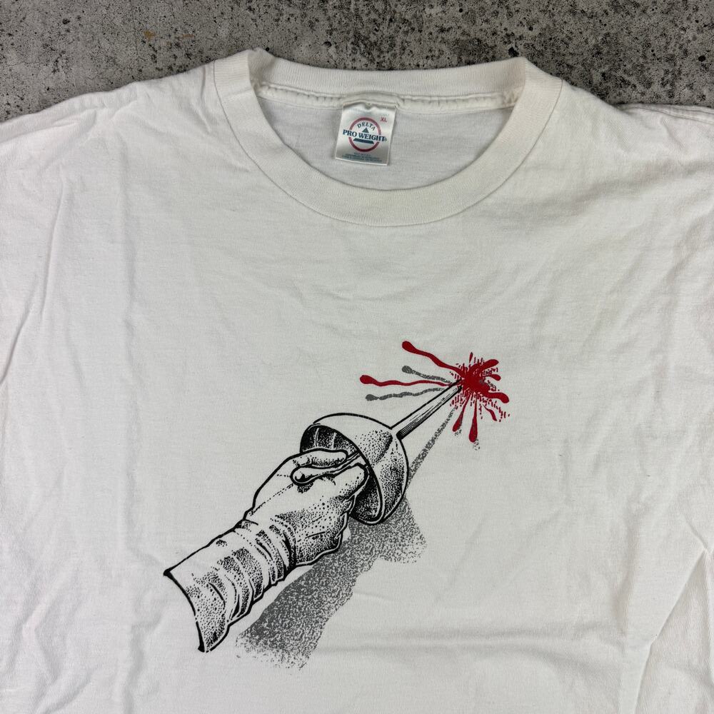 Vintage Fencing Double Sided Shirt Size XL USA Made 90s